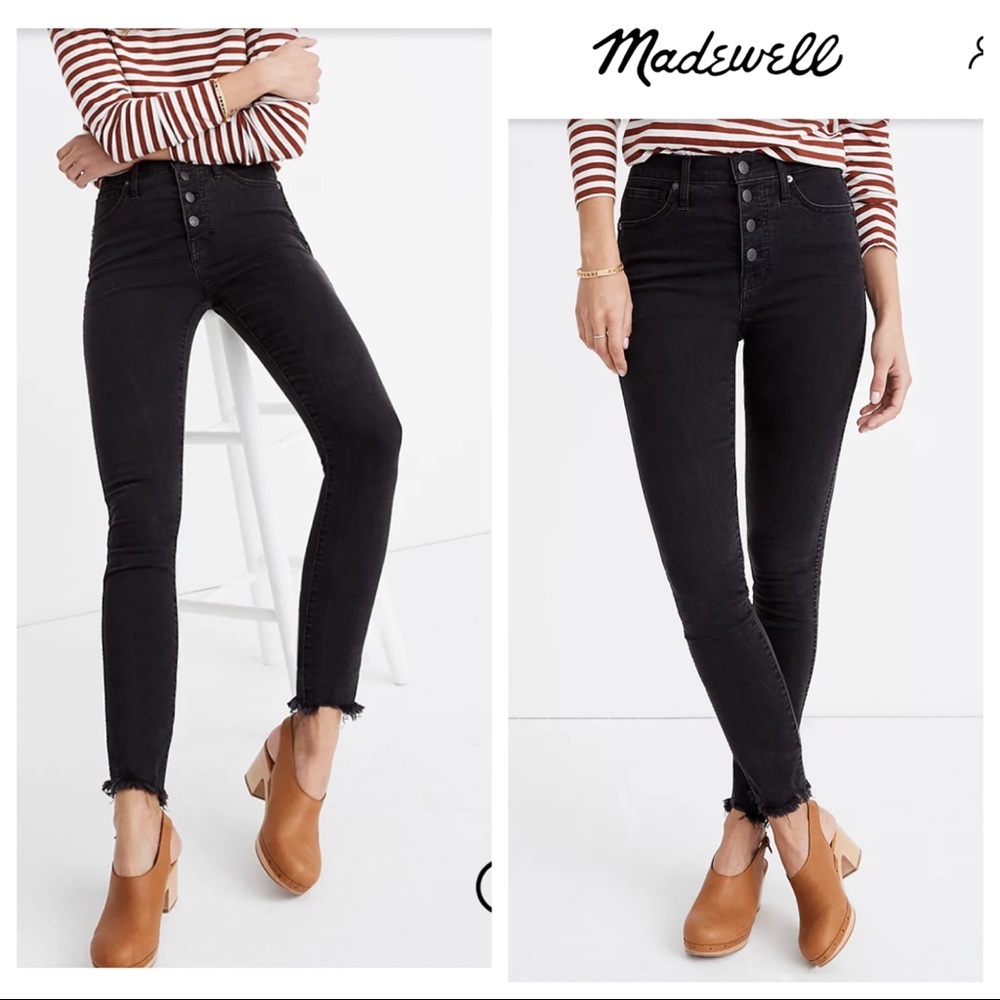 Madewell 10" High-Rise Skinny Jeans black